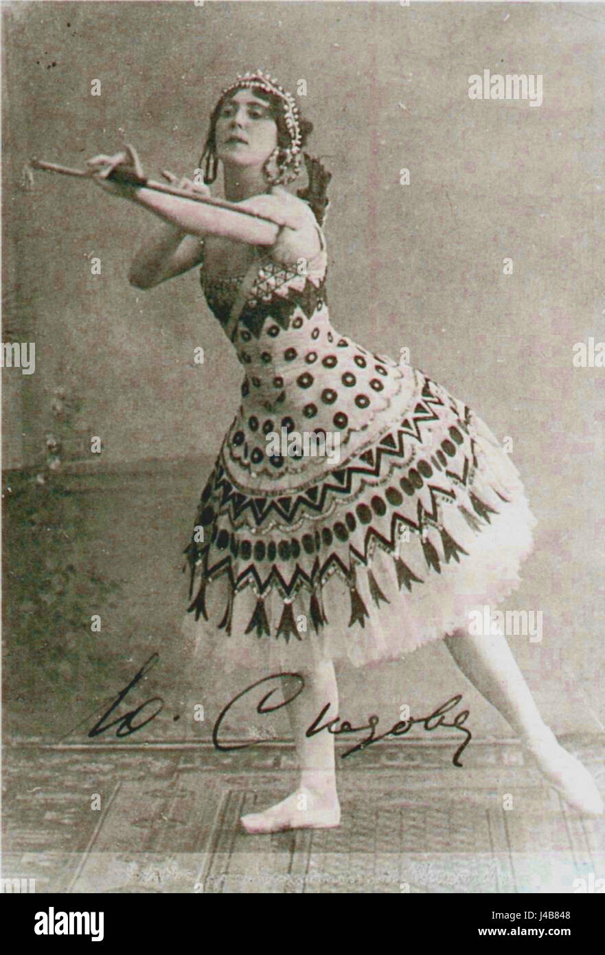 La figlia del faraone le Aspicia Julia Sedova circa 1905 Foto Stock
