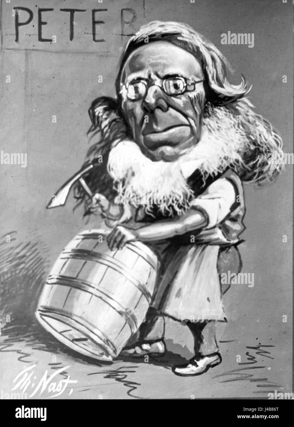 Peter Cooper cartoon Foto Stock