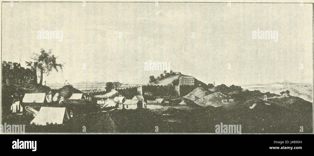 Questo si riferisce ai preparativi militari per un assalto a Canton (l'odierna Guangzhou, Cina) durante la prima guerra dell'oppio (1839-1842). Le forze britanniche, con l'obiettivo di sopprimere il divieto di commercio dell'oppio imposto dalla Cina, radunarono le loro forze per un attacco decisivo. L'assalto portò a una vittoria significativa e spianò la strada al Trattato di Nanchino del 1842, segnando un momento chiave nella storia delle relazioni tra Regno Unito e Cina. Foto Stock