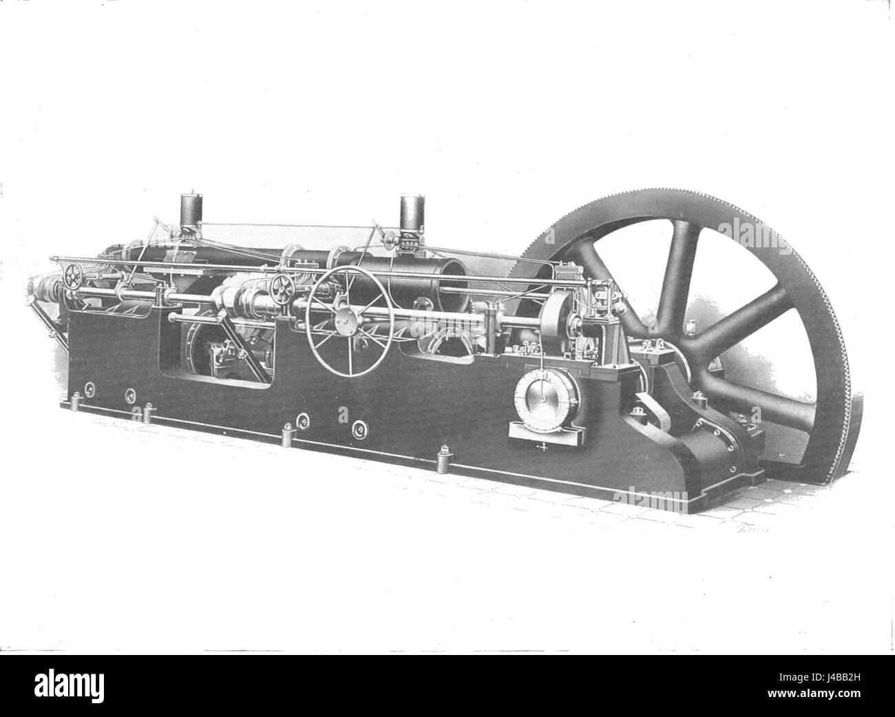 Questo titolo si riferisce a un motore a gas tandem ad alta potenza, un'innovazione significativa nella tecnologia dei motori, presente in "Modern Engines, Vol II" di Rankin Kennedy, incentrato sui progetti di motori avanzati. Foto Stock