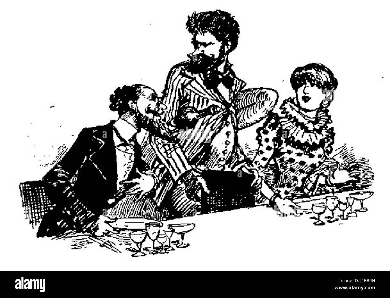 Si tratta di una pagina di "le VingtiÃ¨me SiÃ¨cle" di Albert Robida, scrittore e illustratore francese, che presenta un'illustrazione della sua visione del futuro nel XX secolo. Foto Stock