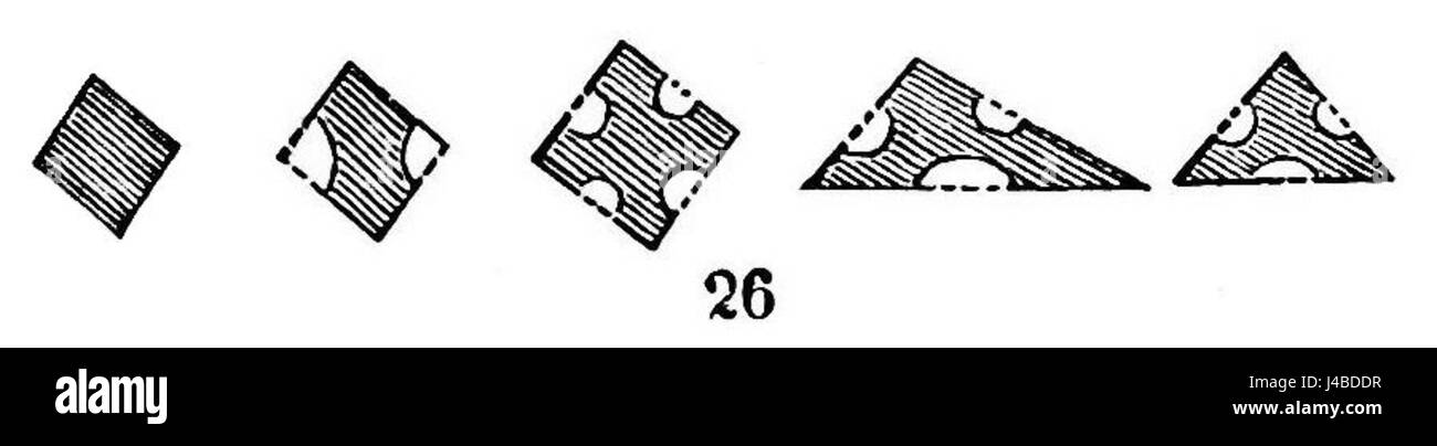 PSM V21 D090 viste in sezione delle lame di spada Foto Stock