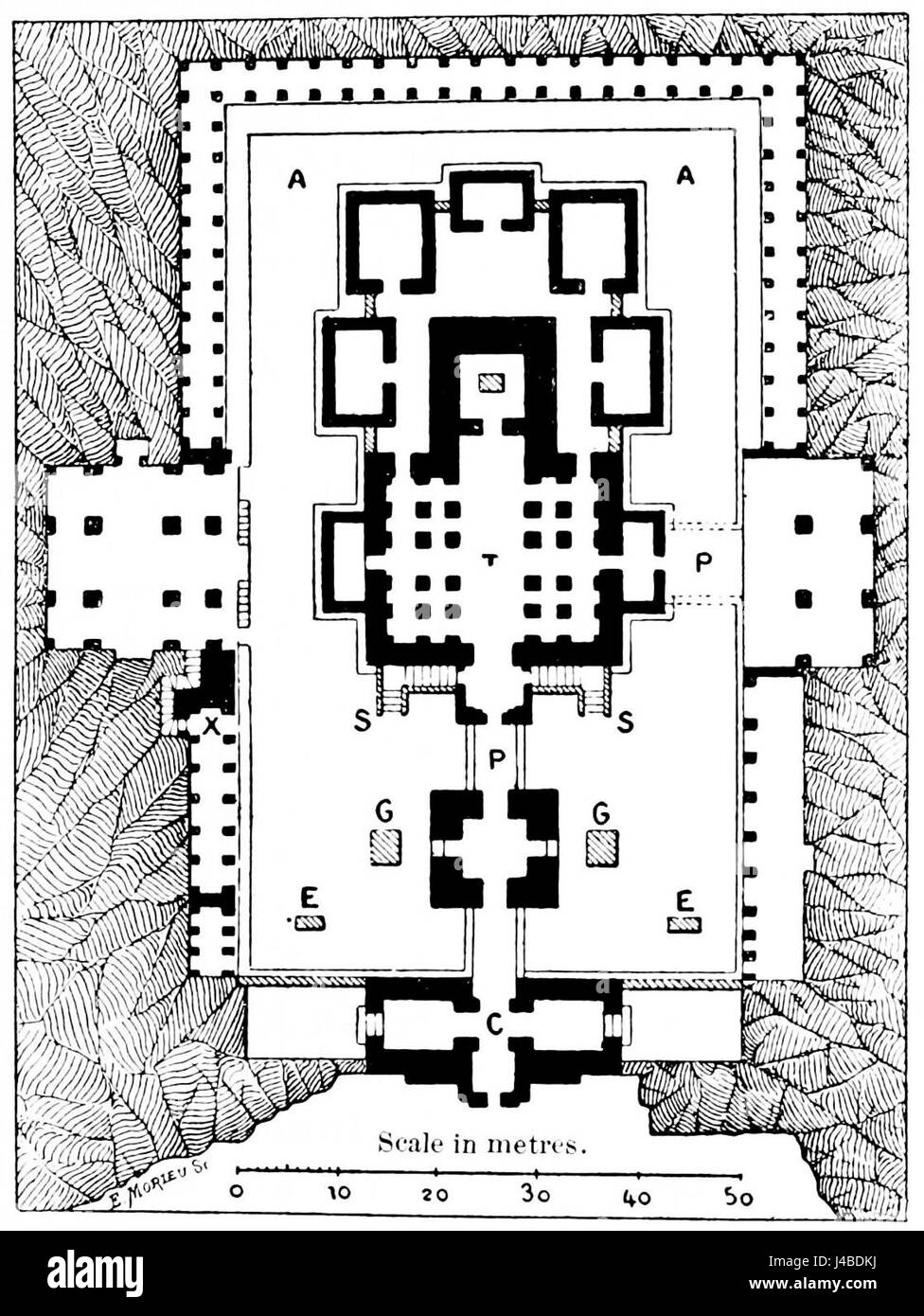 PSM V41 D043 Plan dei templi di kylas Foto Stock