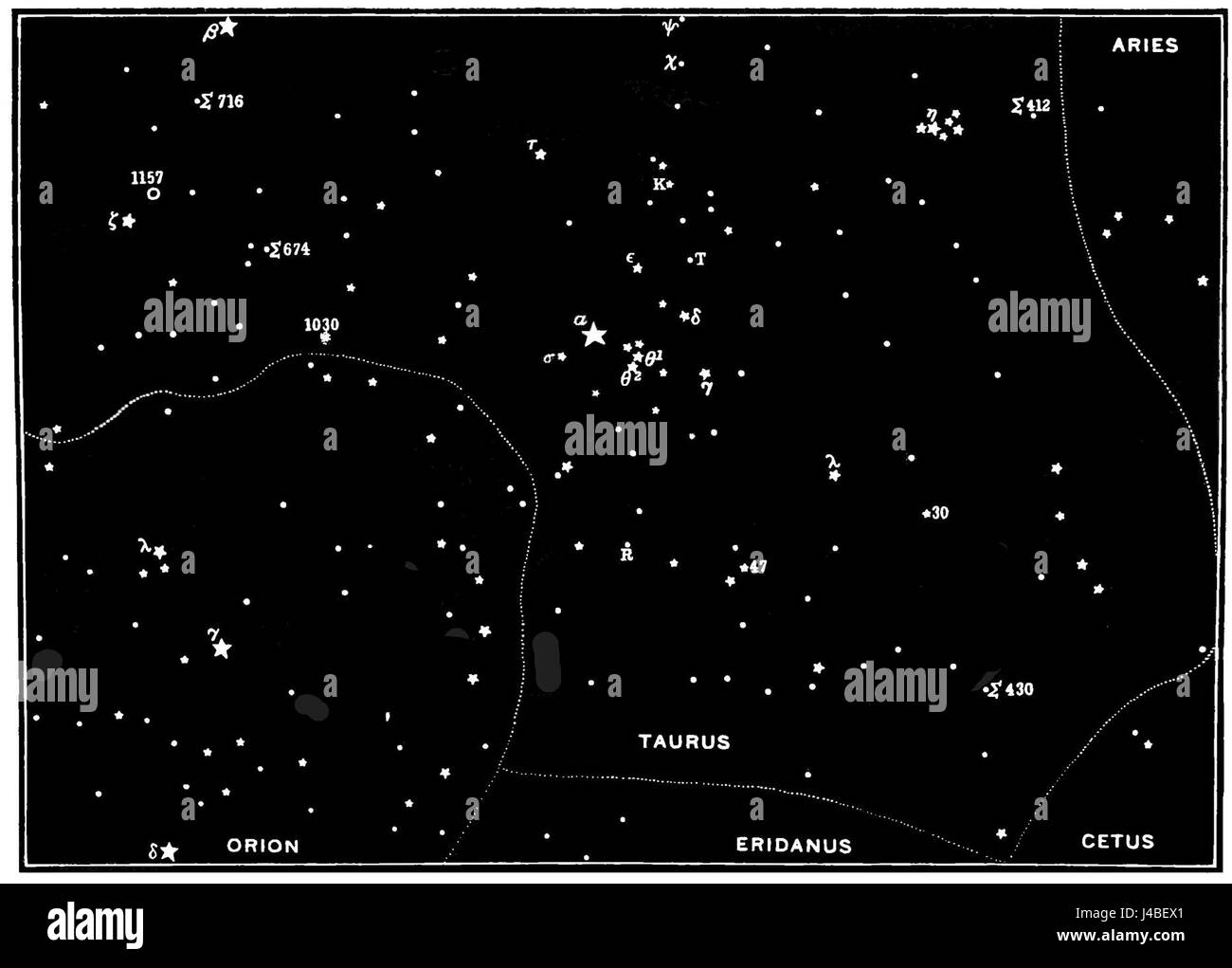 PSM V47 D805 meraviglie del cielo notturno mappa 23 Foto Stock