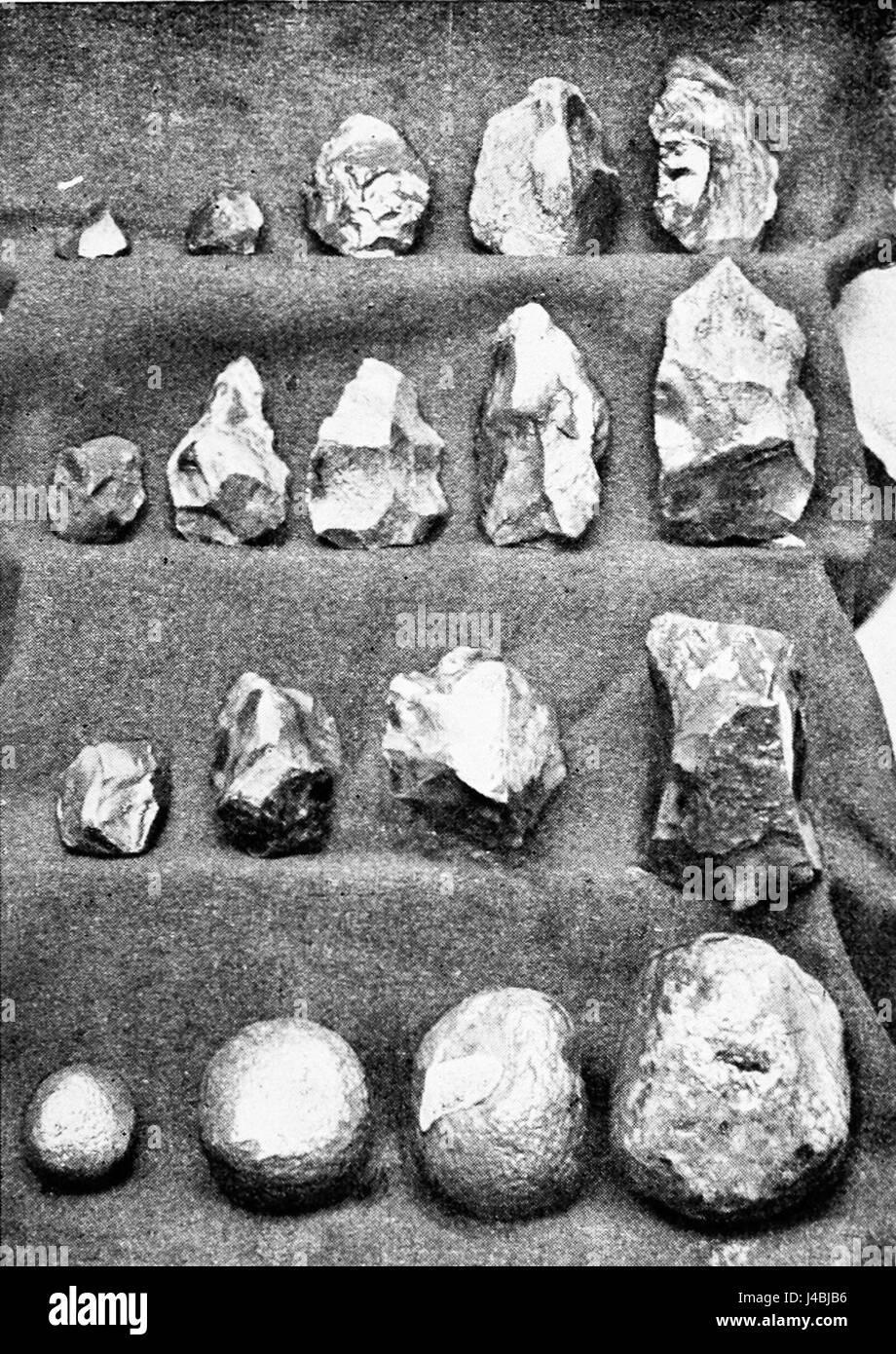 PSM V43 D685 Martello pietre e bloccato le lame da miniere di Jasper Foto Stock