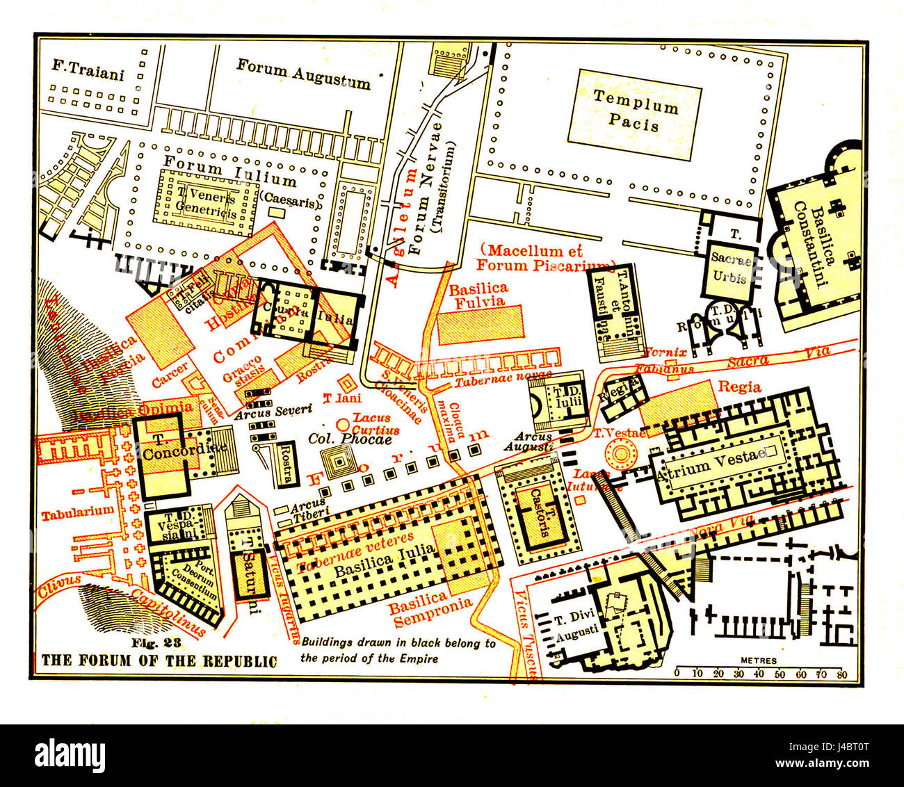 Platner repubblica forum 96 recontructed colore Foto Stock