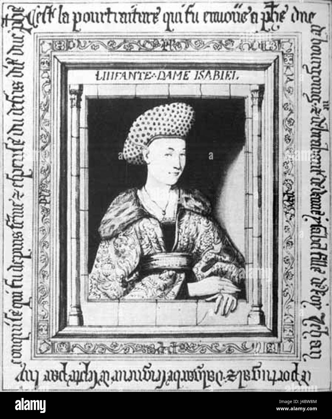 Ritratto di Isabella di Portogallo van Eyck Foto Stock