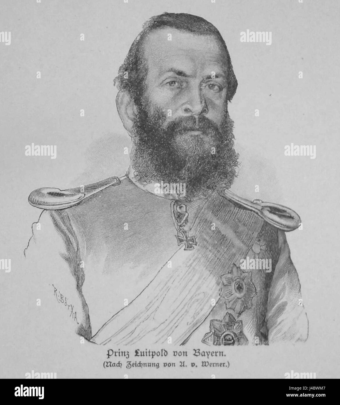 Il Prinz Luitpold von Bayern era un membro della famiglia reale bavarese che servì come principe reggente di Baviera. La sua reggenza è nota per la sua stabilità e gli sforzi per modernizzare la Baviera durante la fine del XIX secolo. Foto Stock