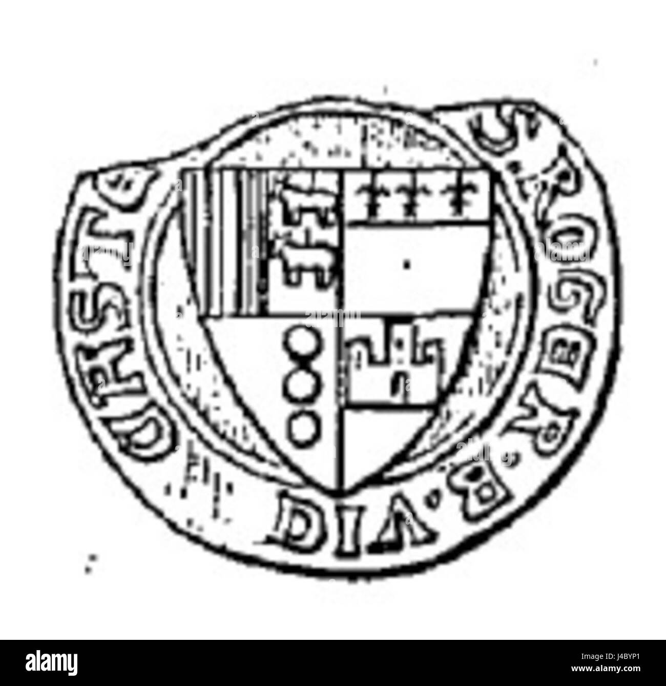 Un riferimento storico a Ruggero Bernardo III, conte di Foix, un nobile medievale che governò durante il XIII secolo, noto per il suo ruolo nella politica della Francia medievale. Foto Stock