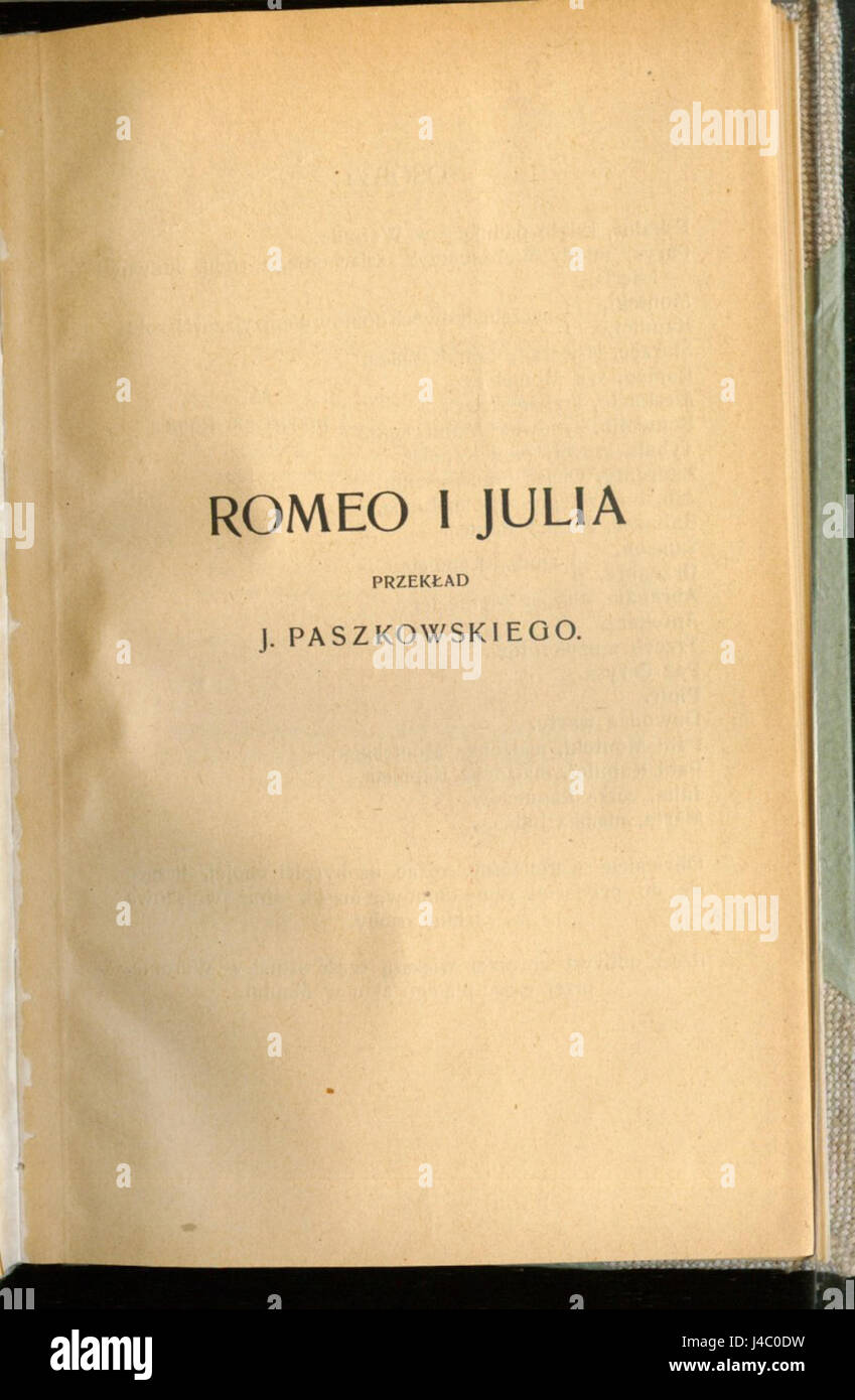 Romeo i Julia (William Shakespeare) 007 Foto Stock