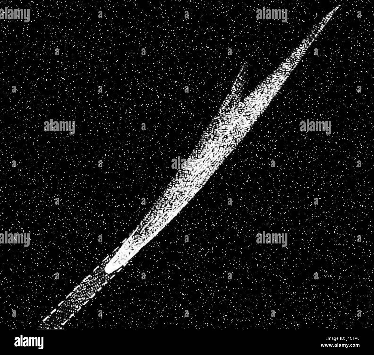 PSM V22 D305 il grande cometa del 1882 il 15 ottobre Foto Stock