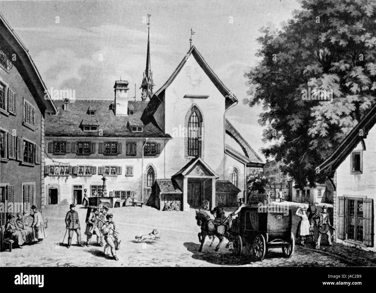 La Predigerkirche è una chiesa situata in Germania, nota per il suo significato storico durante il XIX secolo. Si tratta di una chiesa protestante nota per il suo stile architettonico e l'impatto culturale nella regione. Foto Stock