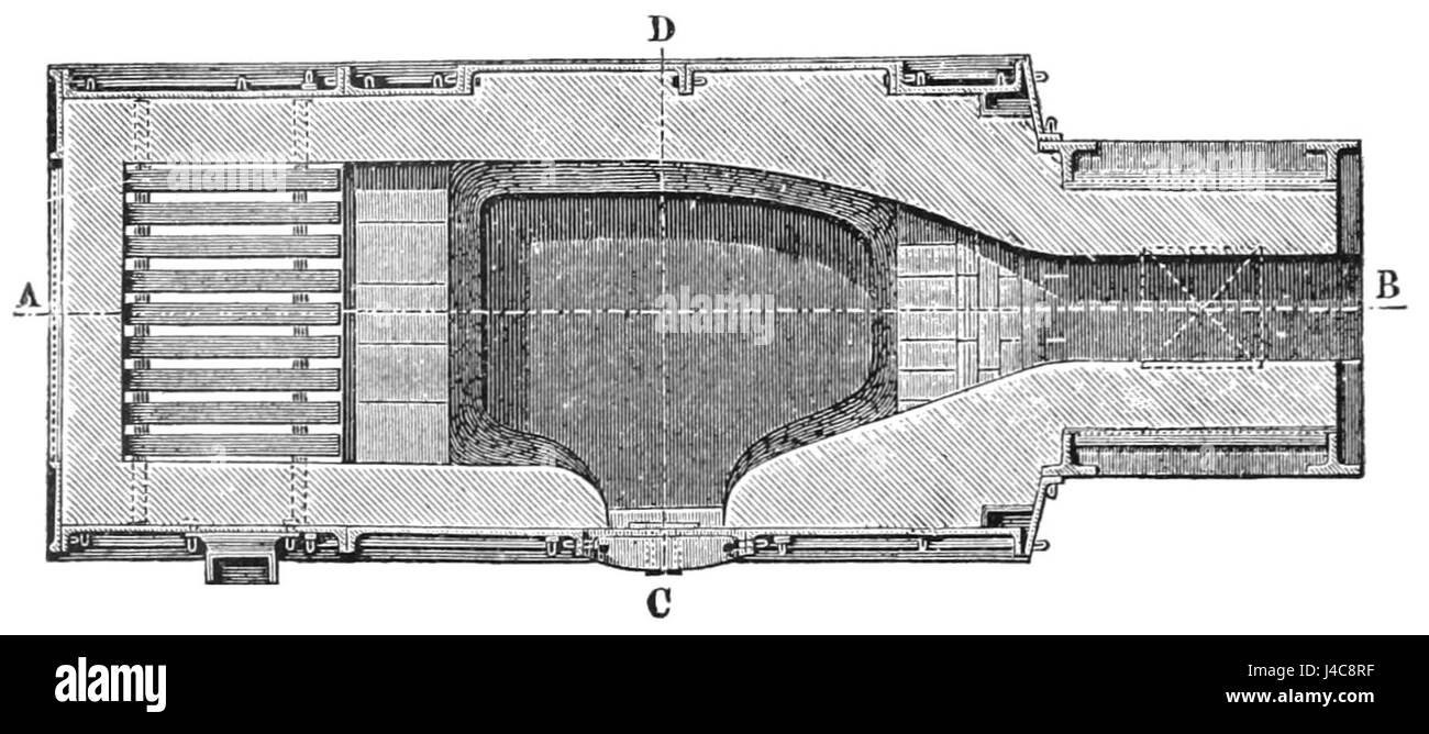 PSM V38 D346 Piano di un moderno forno di copertura Foto Stock