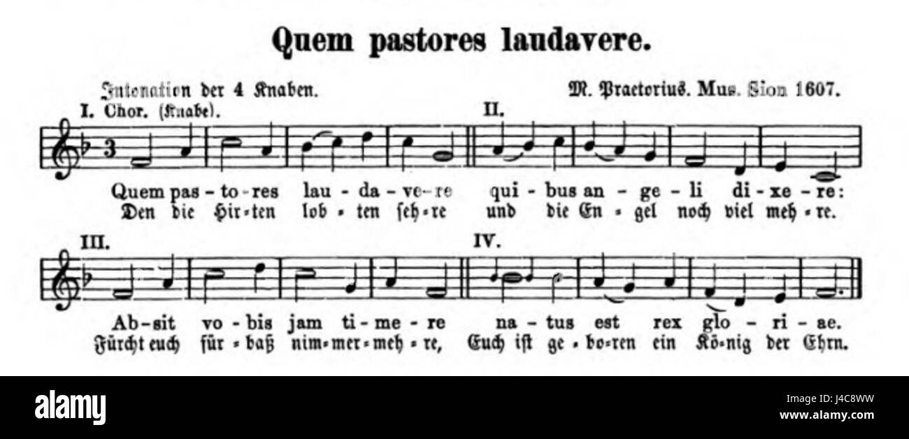 Quem pastores laudavere Foto Stock