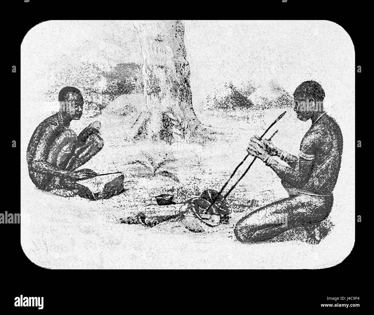 PSM V40 D064 African smiths al lavoro Foto Stock