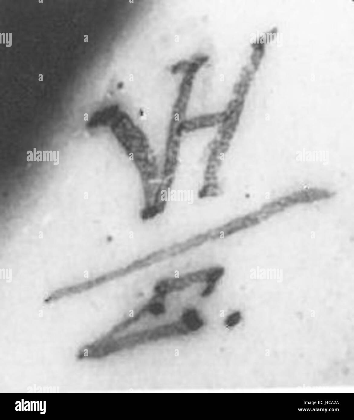 Porzellanmarke VH 2 Foto Stock