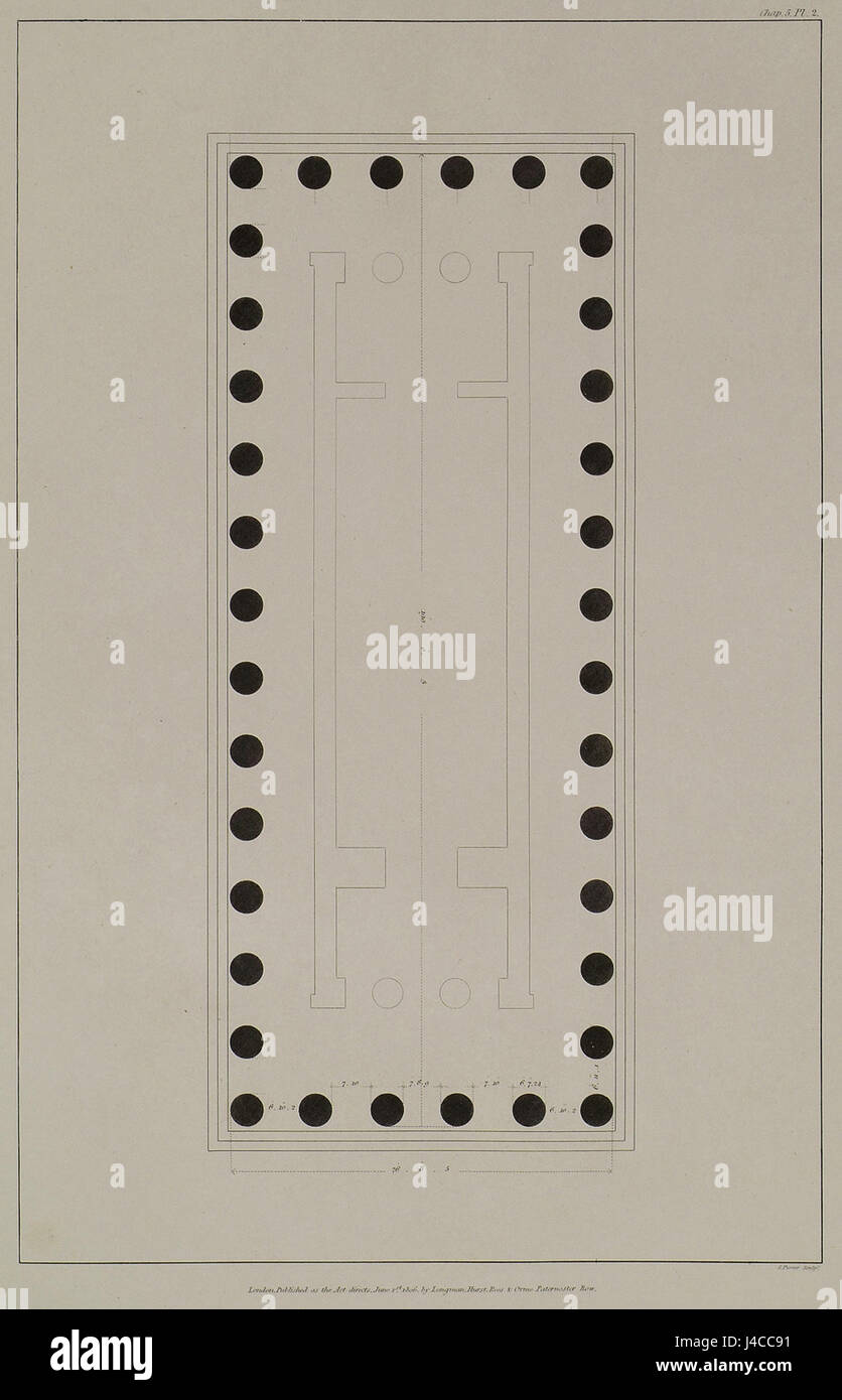 Pianta del Tempio (2) Wilkins William 1807 Foto Stock