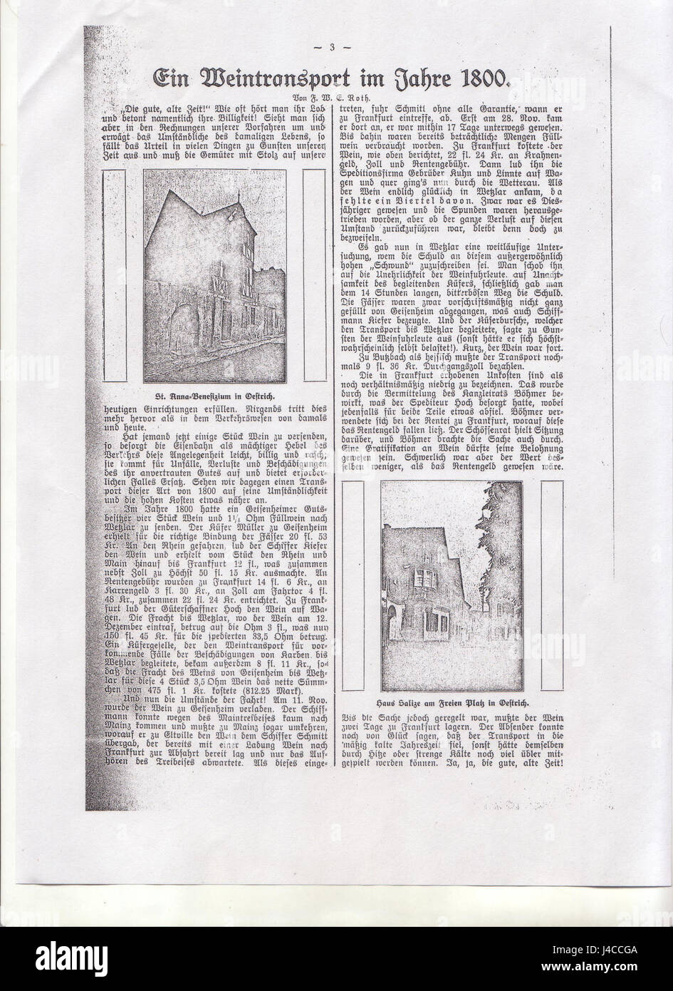 Roth Weintransport si riferisce a un trasporto storico di vino, probabilmente legato alla famiglia Roth o a un'azienda di trasporto di vino. Ciò potrebbe essere associato al trasporto del vino, un'attività significativa nel commercio europeo. Foto Stock