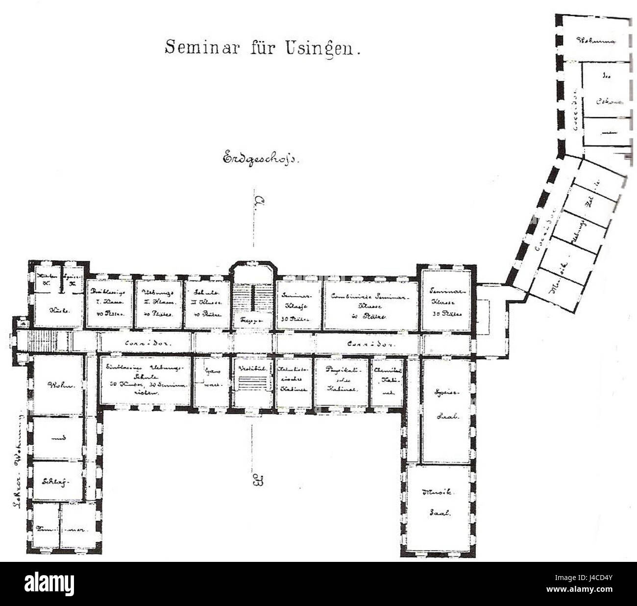Piano Seminario Usinger 1877 Foto Stock