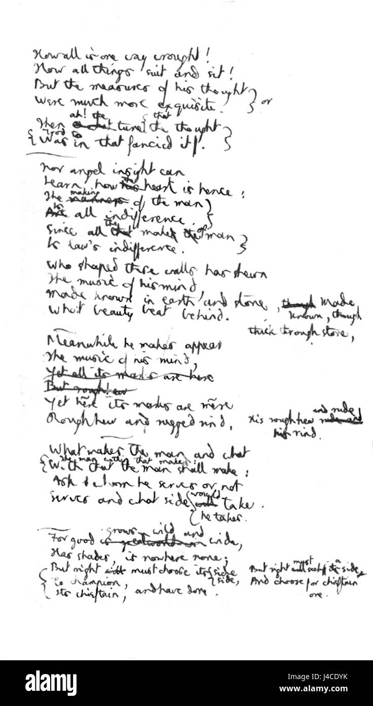 Questo titolo si riferisce a una pagina della raccolta di poesie di Gerard Manley Hopkins pubblicata nel 1918, che offre informazioni sulle sue opere poetiche e sul suo stile letterario. Foto Stock