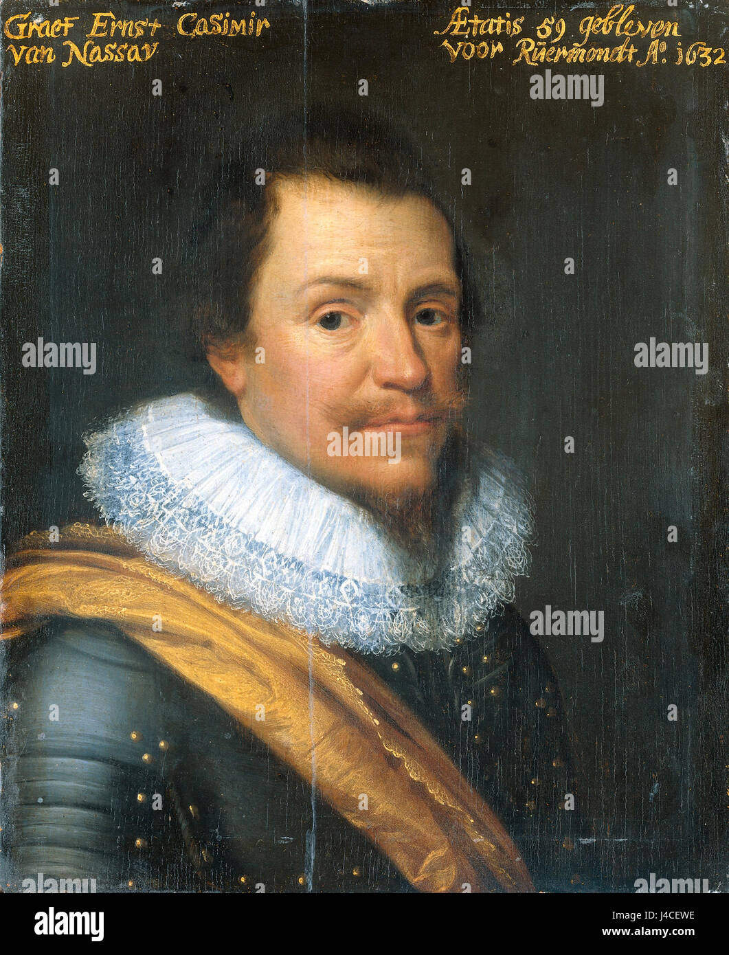 Portret van Ernst Casimir, Graaf van Nassau Dietz Rijksmuseum SK A 529 Foto Stock