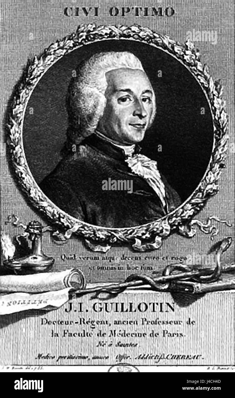Portrait de J.I. Guillotin Foto Stock