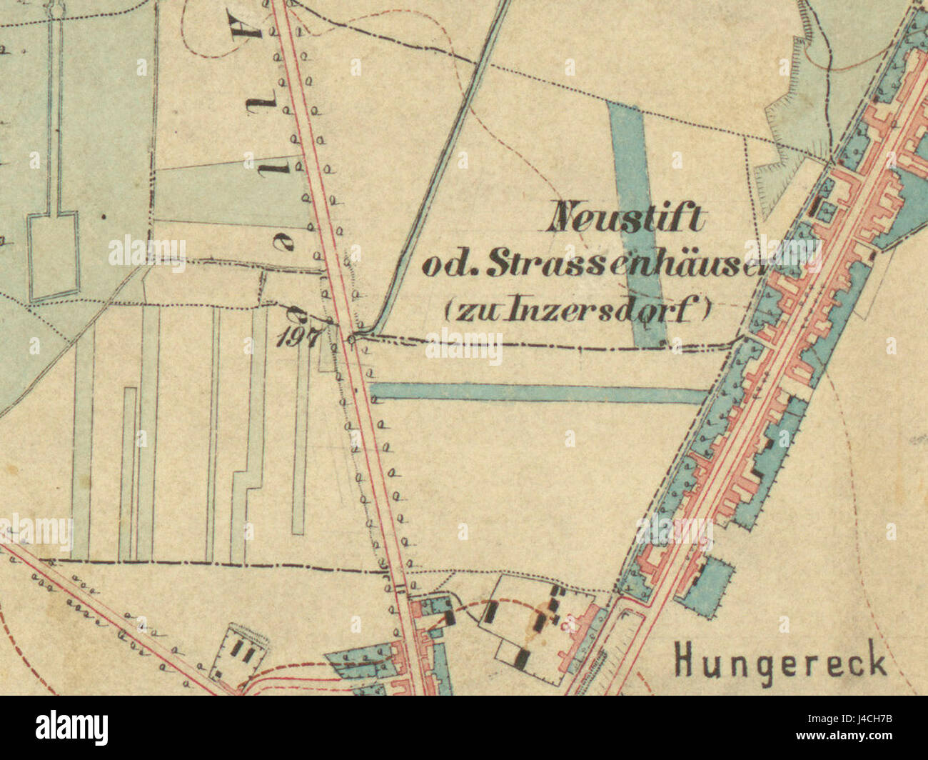 Piano di Neustift Inzersdorf 1872 Foto Stock