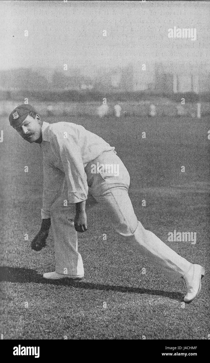 Ranji 1897 pagina 011 W. Marlow gettando la palla AZIONE I Foto Stock