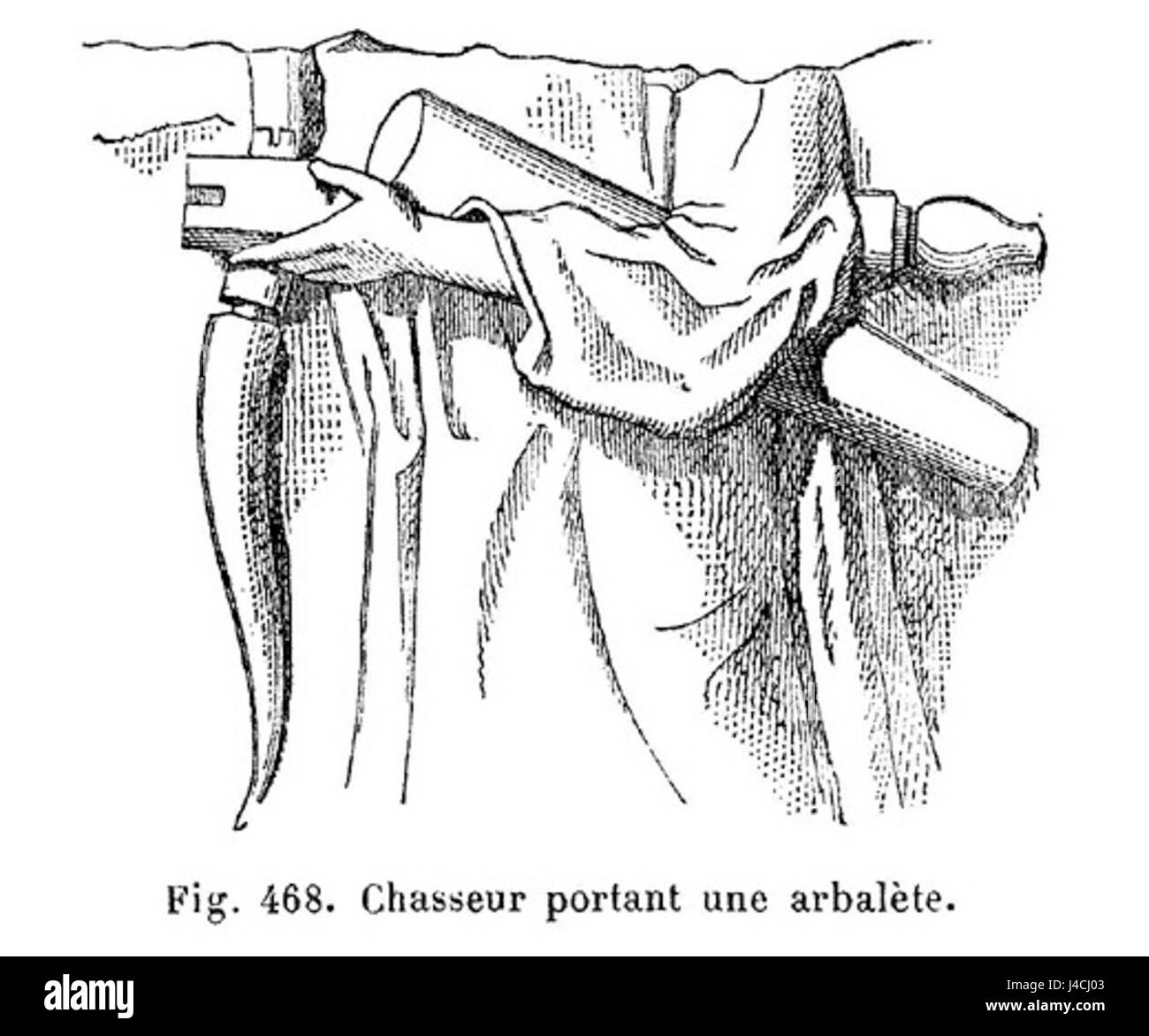 La balestra romana raffigurata in questa immagine mostra i primi progressi nella tecnologia militare utilizzata dall'Impero Romano. Il suo design e la sua costruzione riflettono le abilità ingegneristiche romane nelle armi. Foto Stock