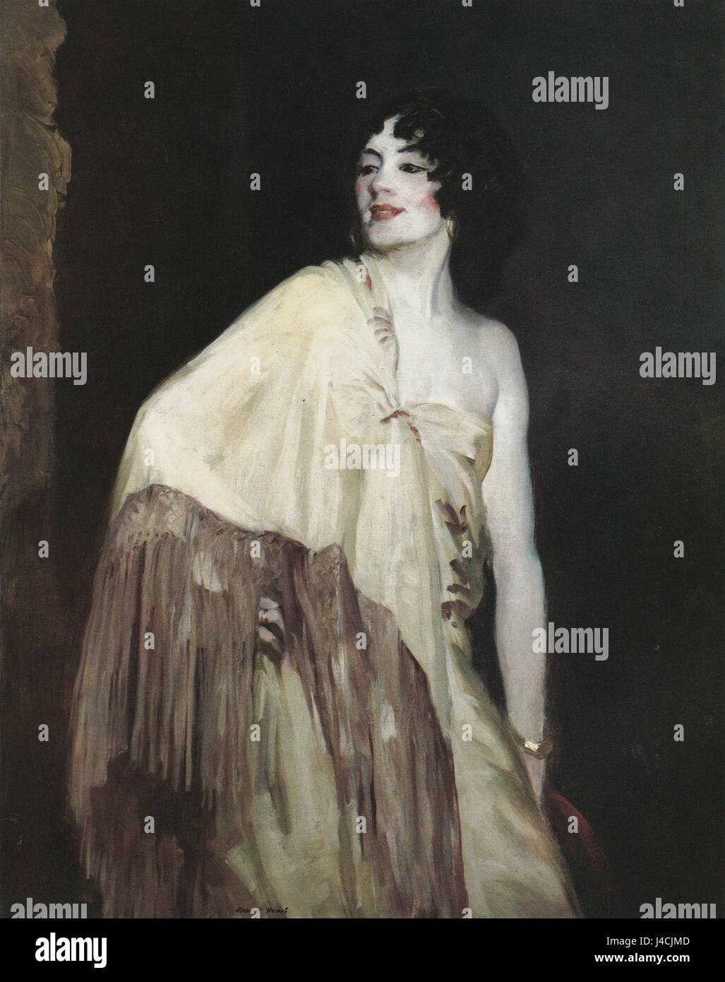 Robert Henri ballerino in uno scialle giallo (c. 1908) Foto Stock