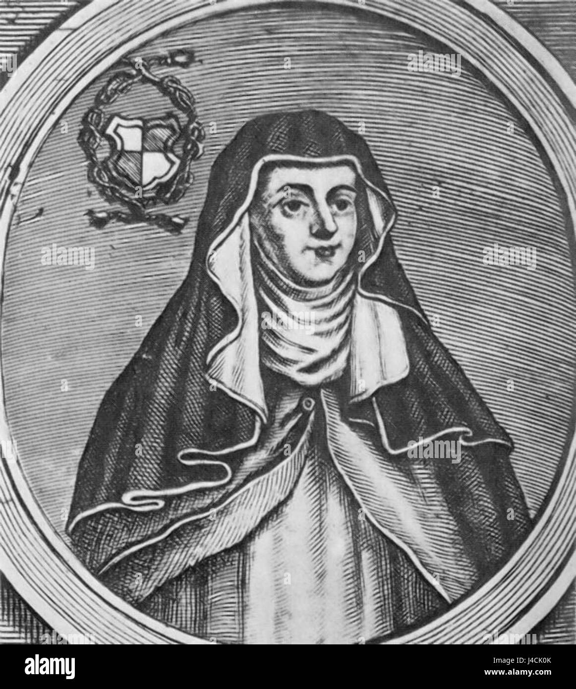 Roswitha di Gandersheim, drammaturga e poetessa medievale, nota per le sue opere letterarie nell'alto Medioevo e per la sua influenza sulla letteratura tedesca. Foto Stock