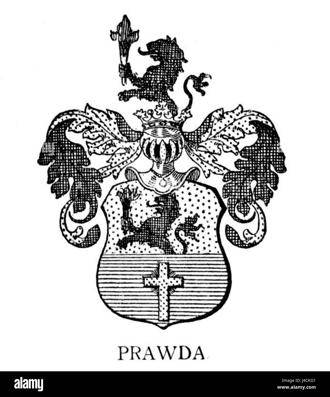 POL COA Prawda si riferisce a uno specifico organismo organizzativo o a una pubblicazione relativa a questioni politiche e sociali. Il termine "Prawda" indica la sua attenzione sulla verità o sulla rendicontazione fattuale, probabilmente in un contesto politico. Foto Stock