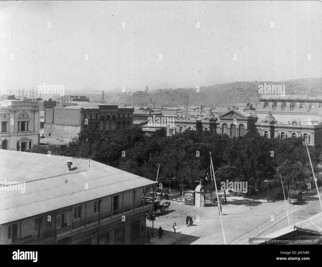 Plaza Victoria nel 1899 fu un punto di riferimento storico nelle Filippine, situato a Manila. Ha svolto un ruolo importante durante il periodo coloniale spagnolo e la transizione al dominio americano. Foto Stock