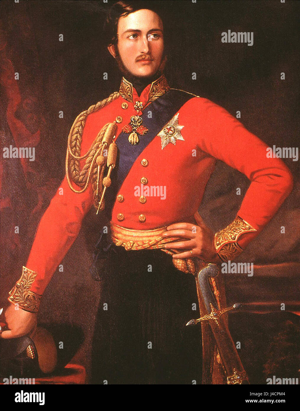 Il principe Alberto, consorte della regina Vittoria, era noto per i suoi contributi intellettuali e il sostegno alle arti e alle scienze durante la monarchia britannica del XIX secolo. Foto Stock