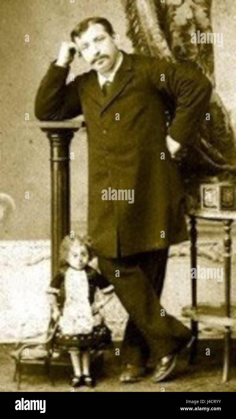 Pauline Musters era una famosa figura storica nota per la sua altezza eccezionale. Con un'altezza di poco meno di 3 metri, ha guadagnato fama alla fine del XIX secolo. Foto Stock