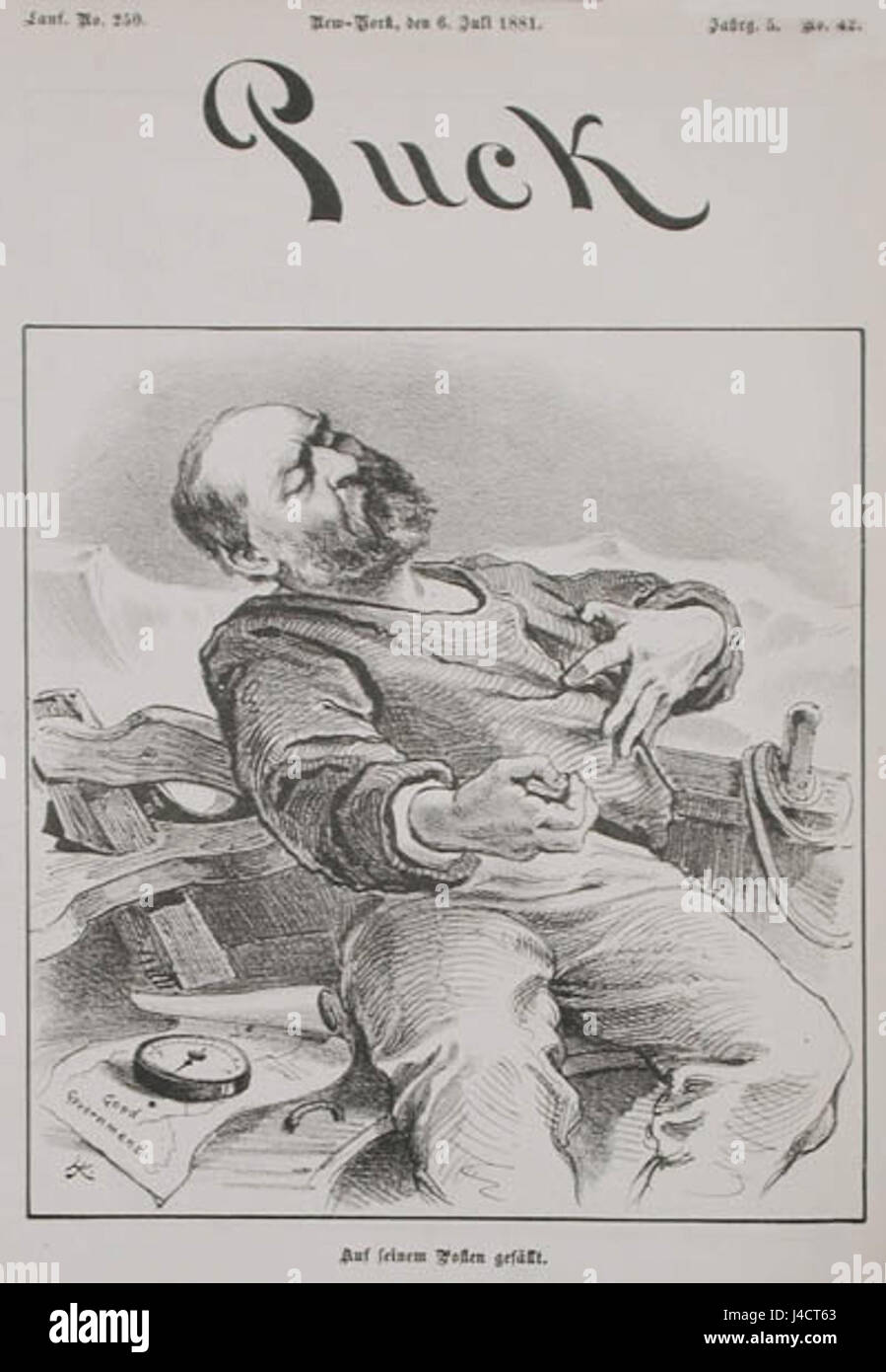 PUCK1881 Giuseppe Keppler Presidente Garfield Foto Stock