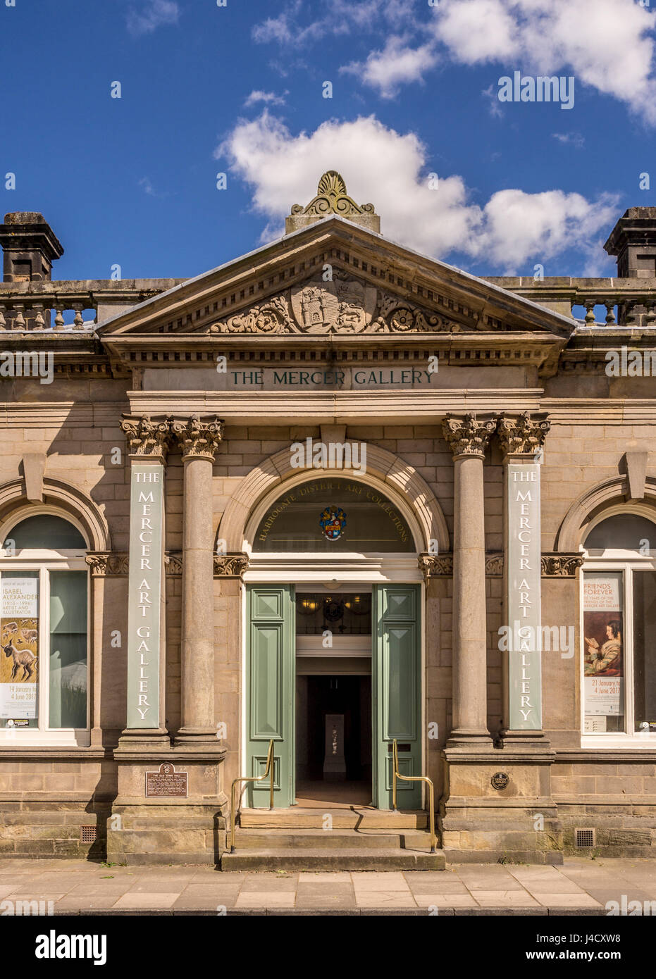 Il Mercer Galleria d'arte, Harrogate. Aperto nel 1991 in 200 anni di Harrogate Promenade Camere, uno di Harrogate il primo scopo costruiti edifici termali. Foto Stock