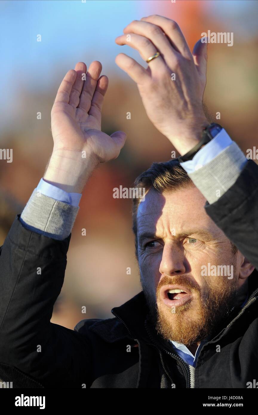 GARY ROWETT BIRMINGHAM FC MANAGER CROFT PARK BLYTH INGHILTERRA 03 Gennaio 2015 Foto Stock