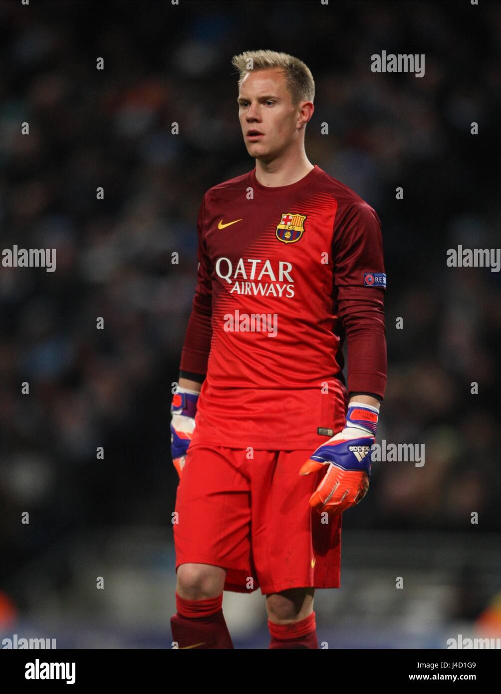 MARC-André TER STEGEN FC BARCELONA FC Barcellona Etihad Stadium Manchester Inghilterra 24 Febbraio 2015 Foto Stock