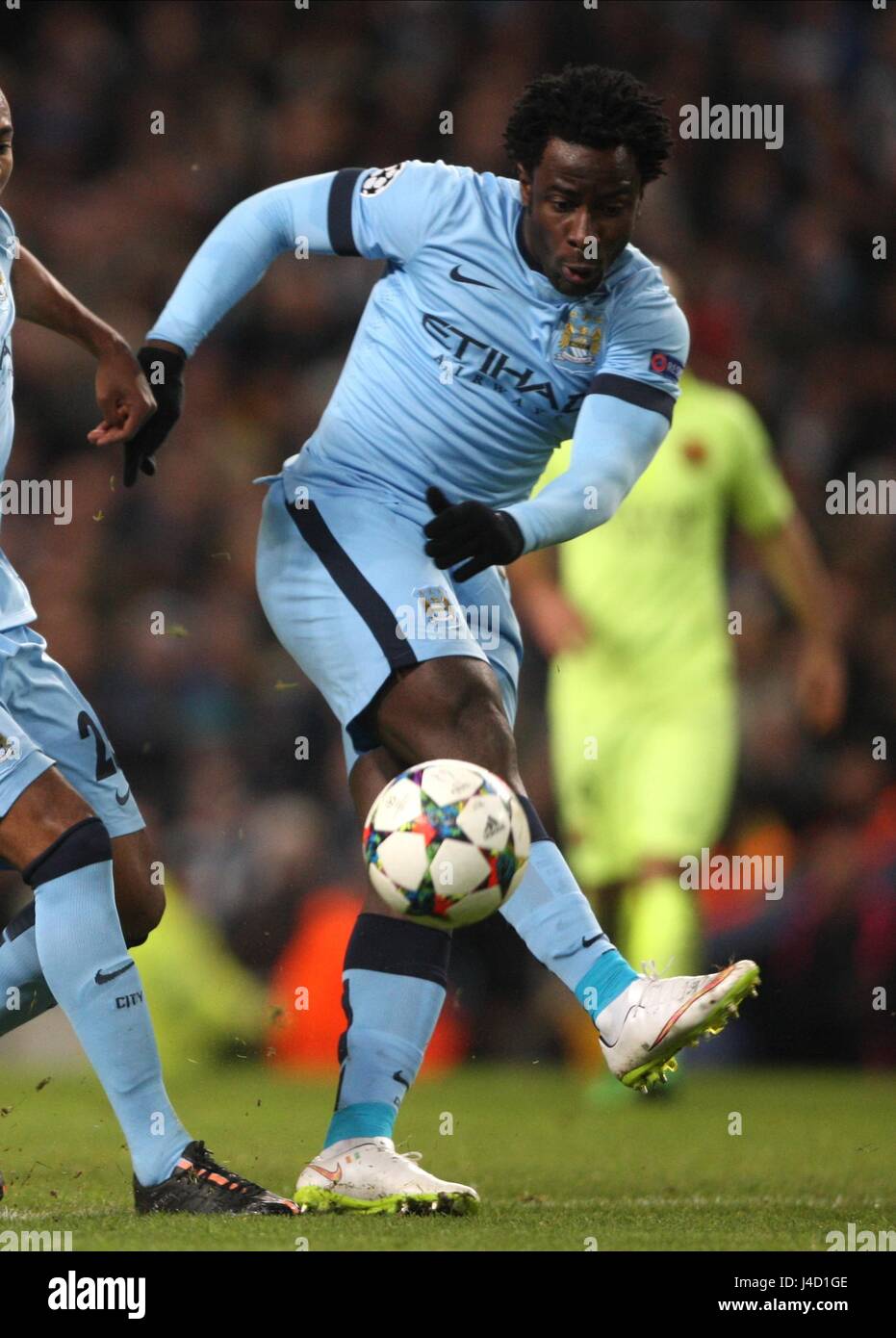 WILFRIED osseo e Manchester City FC Manchester City FC Etihad Stadium Manchester Inghilterra 24 Febbraio 2015 Foto Stock