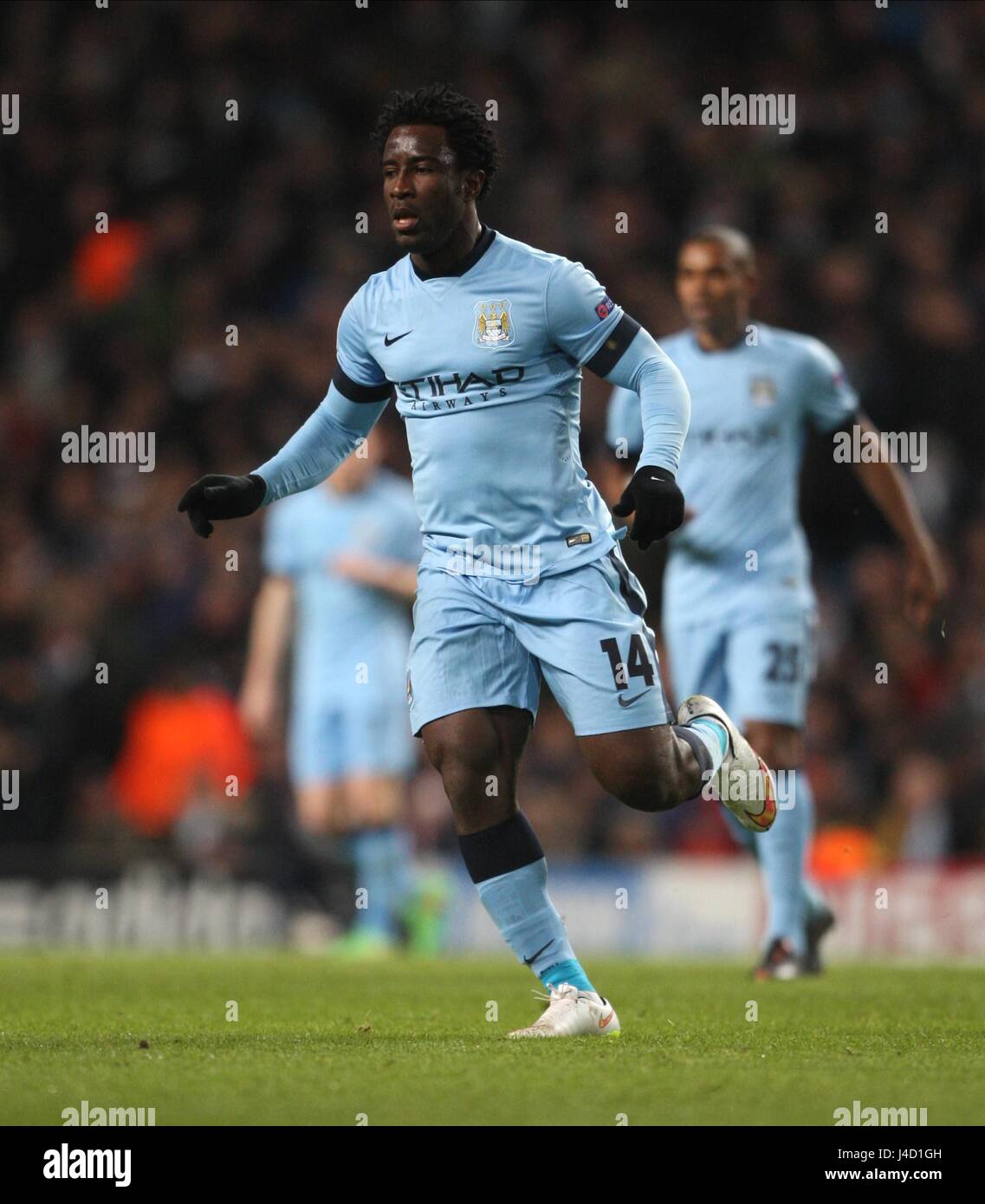 WILFRIED osseo e Manchester City FC Manchester City FC Etihad Stadium Manchester Inghilterra 24 Febbraio 2015 Foto Stock