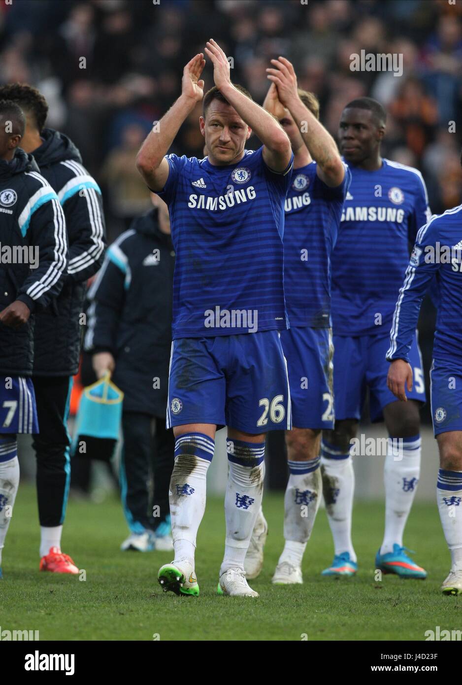JOHN TERRY celebra la vittoria HULL CITY V CHELSEA KC Stadium Hull Inghilterra 22 Marzo 2015 Foto Stock