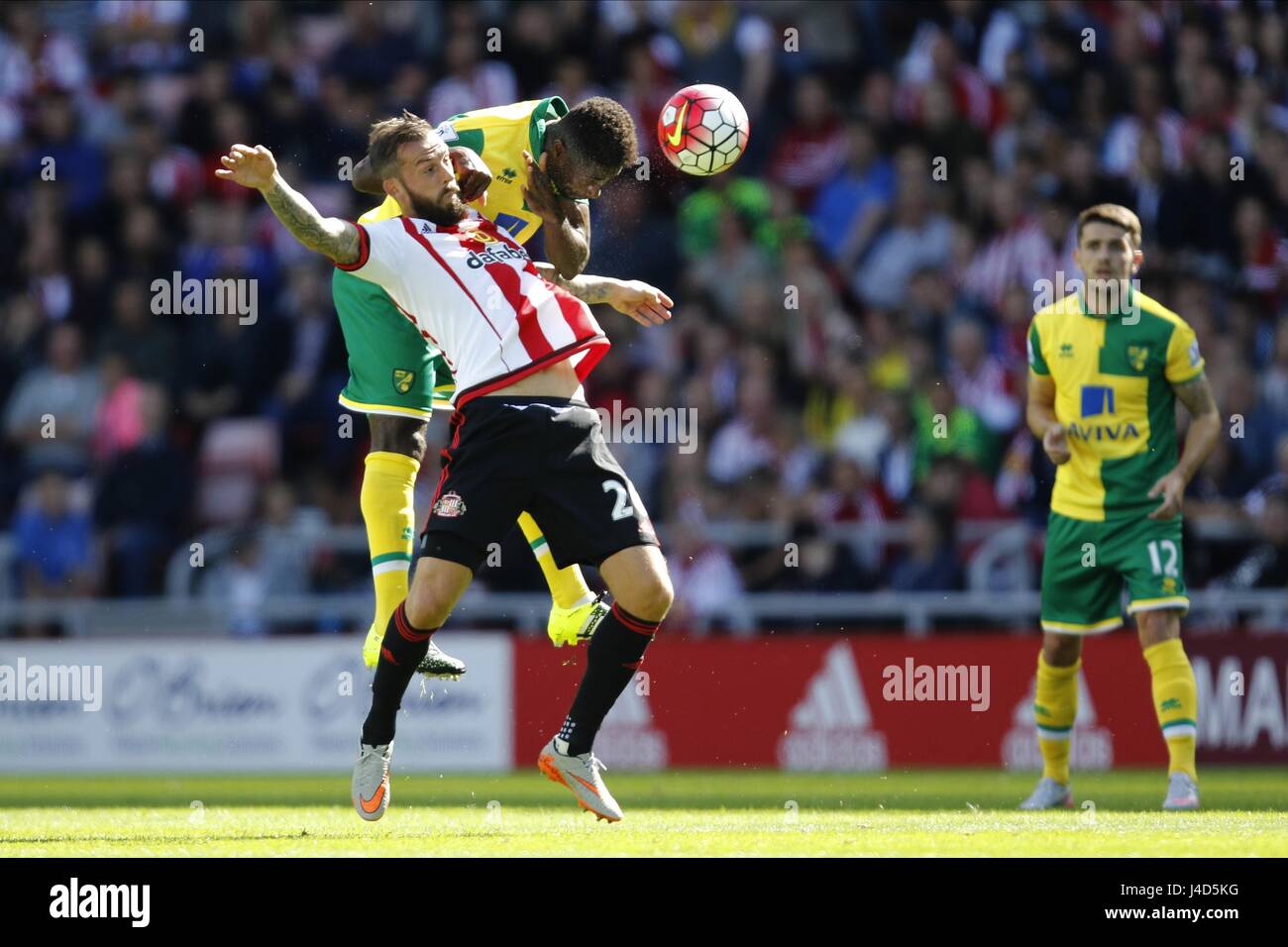 STEVEN FLETCHER ALEXANDER TE SUNDERLAND FC V SUNDERLAND FC V NORWICH CITY F STADIO DELLA LUCE SUNDERLAND INGHILTERRA 15 Agosto 2015 Foto Stock