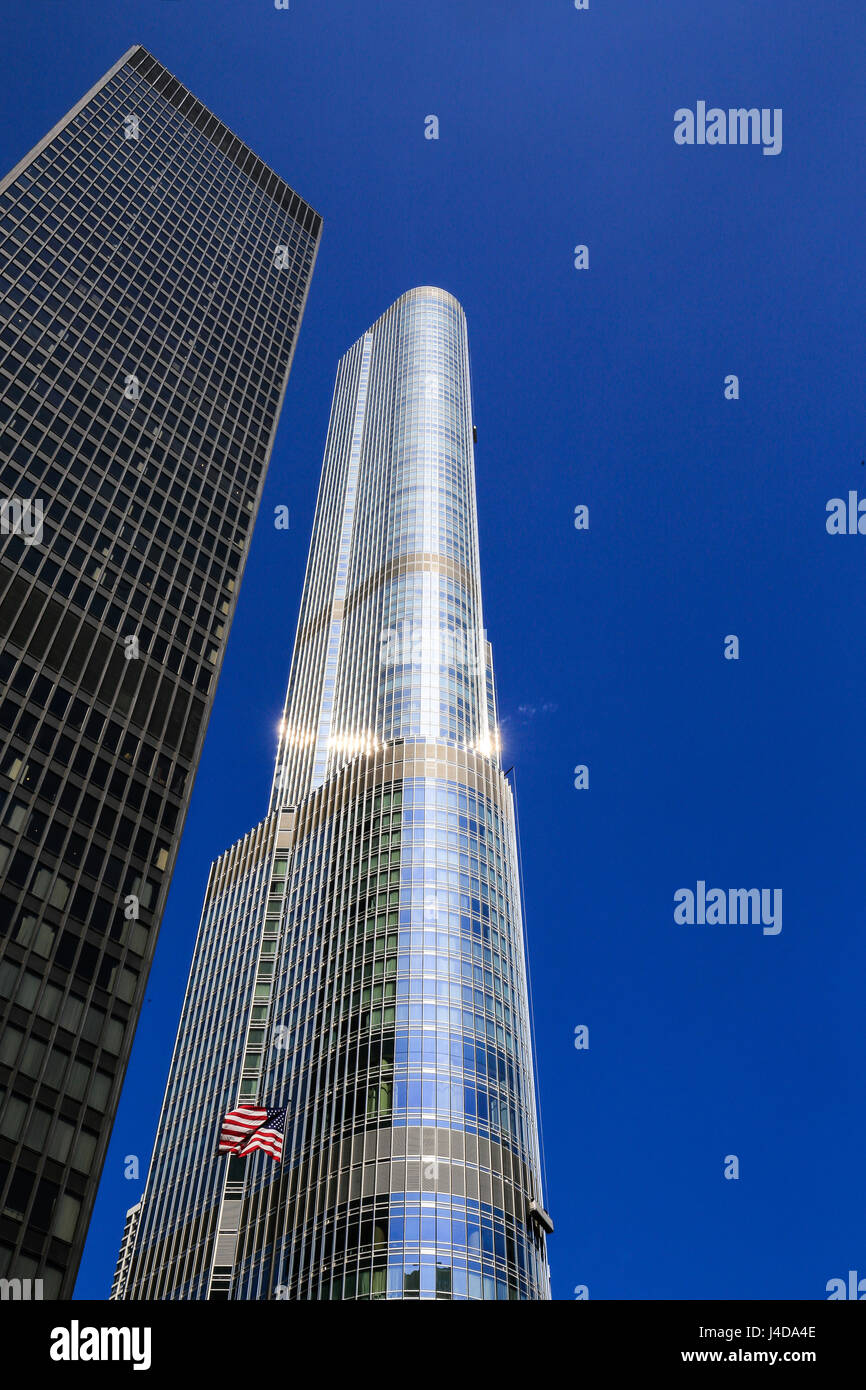 Trump Tower di Chicago, Chicago, Illinois, USA, America del Nord, Trump Tower di Chicago, Chicago, Illinois, USA, Nordamerika Foto Stock