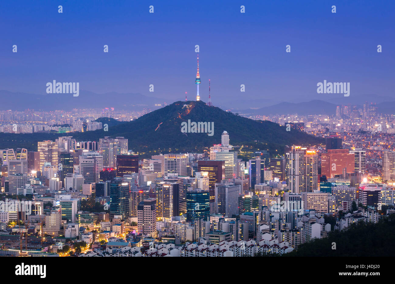 La città di Seoul, Corea del Sud. Foto Stock