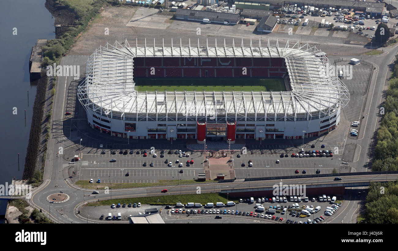 Vista aerea di Middlesbrough FC Riverside Stadium Foto Stock