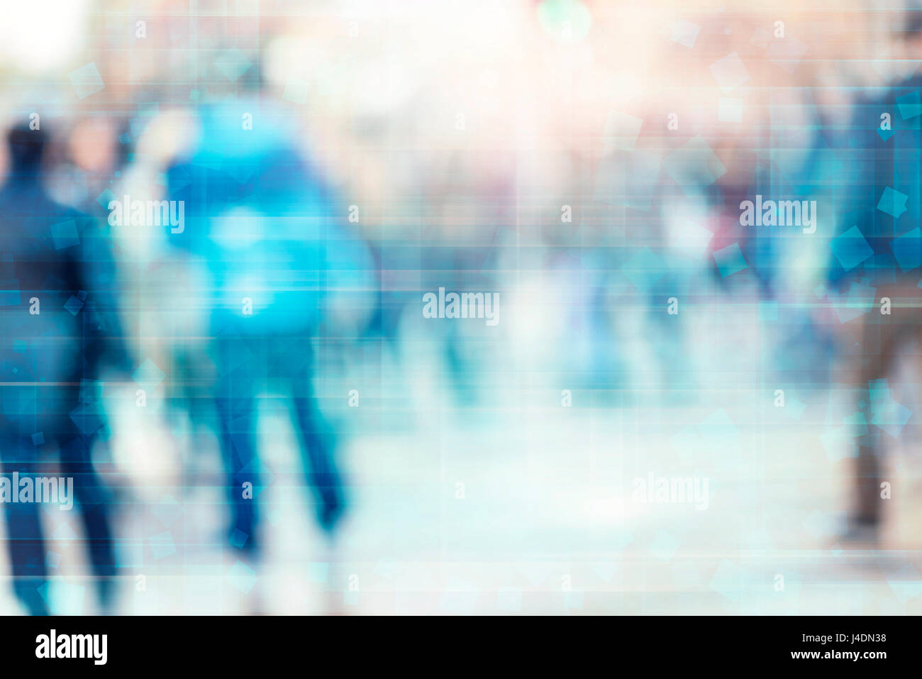 Blur astratti Persone sullo sfondo della tecnologia Foto Stock