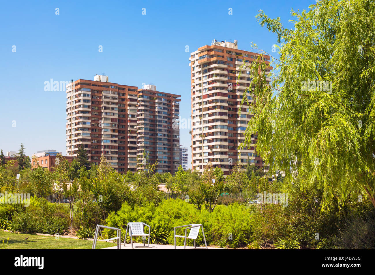 Area pubblica a Las Condes comune a Santiago del Cile Foto Stock