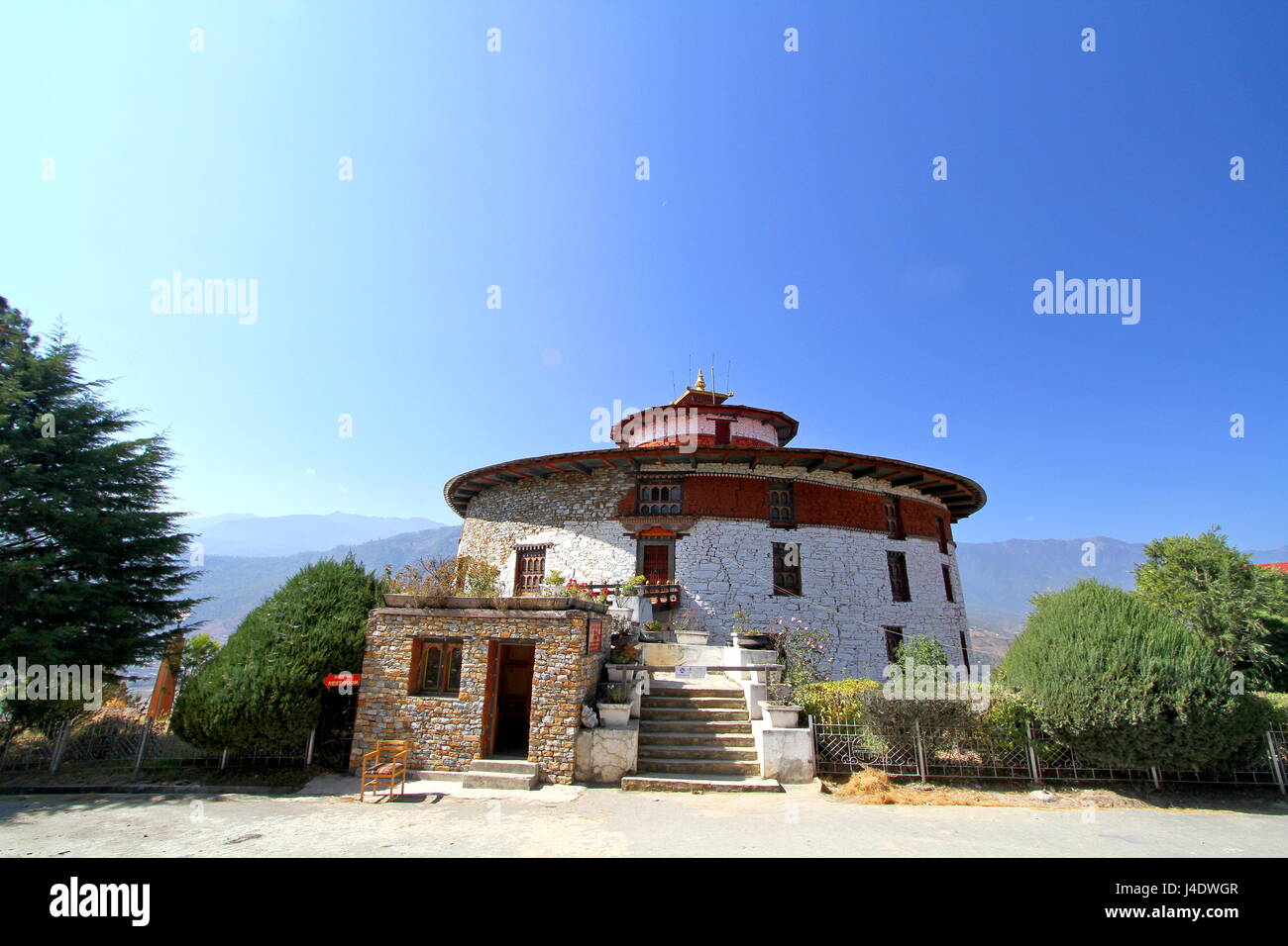 Ta Dzong, Bhutan museo nazionale a paro, la vecchia capitale del Bhutan. Foto Stock