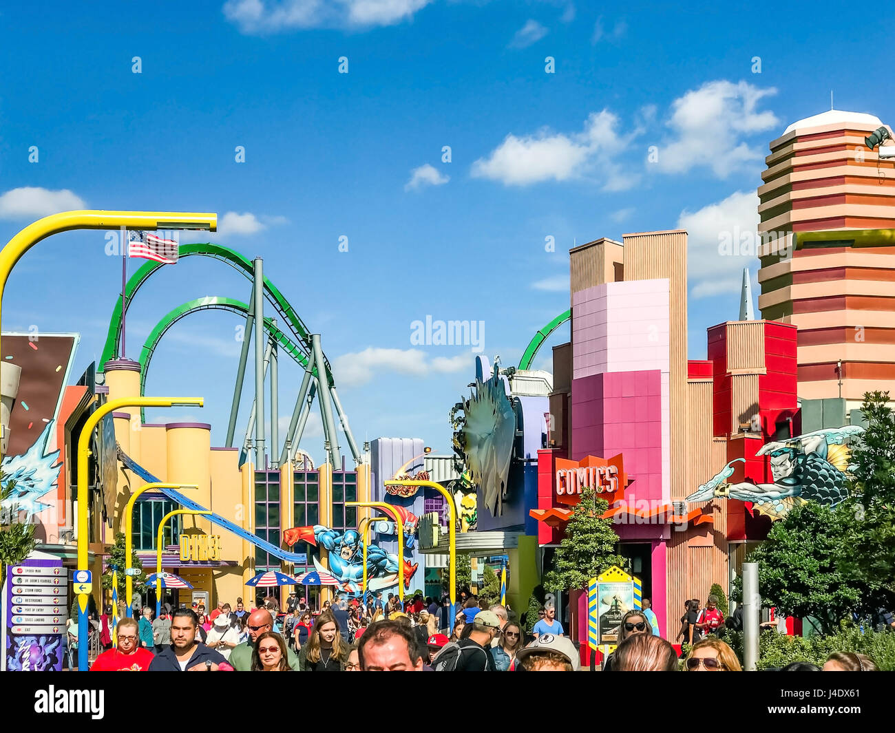 Toon zone lagunari. Isole di avventura. Universal Studios Orlando è un parco a tema Resort in Orlando Florida Foto Stock
